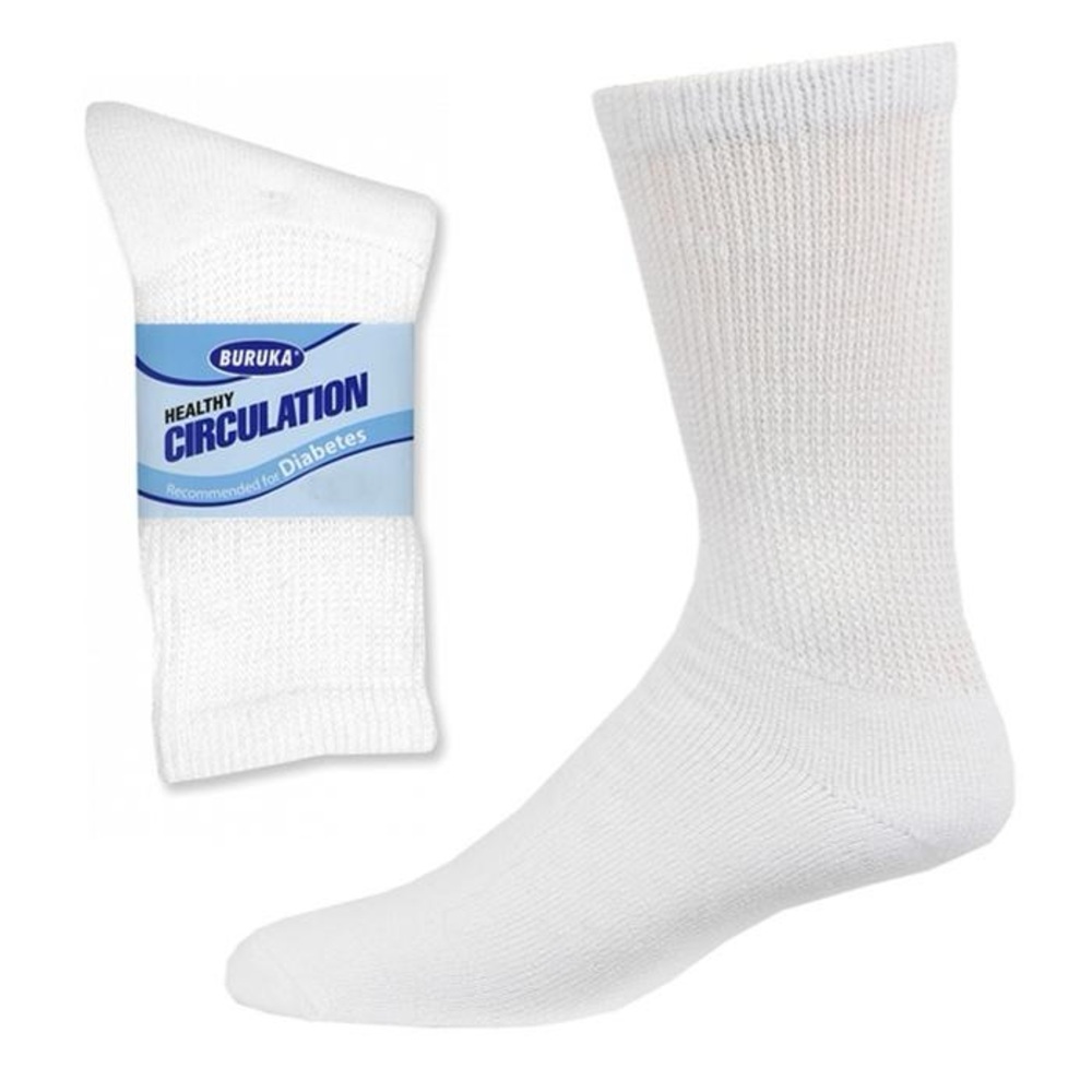 Mens 10-13 Diabetic Crew Socks